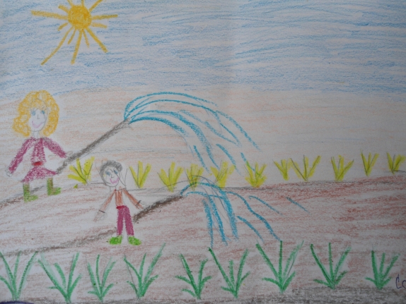 "Мы помощники". Софья Мерман, 6,11 лет Конкурс детского рисунка. Апрель 2013. "Мы помощники". Софья Мерман, 6,11 лет