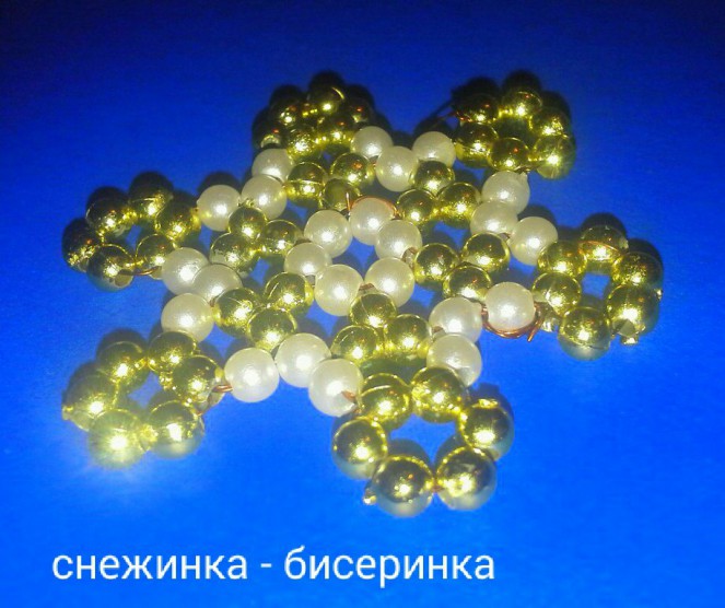 Снежинка - бисеринка Конкурс Новогодних поделок. Январь 2016. Дошкольники Снежинка - бисеринка