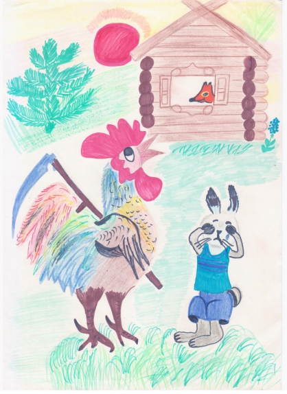 Рисование по сказке лиса и заяц. Сказки лиса заяц и петух. Лиса, заяц и петух. Иллюстрации к сказке лиса заяц и петух. Рисование для детей сказка лиса заяц и петух.
