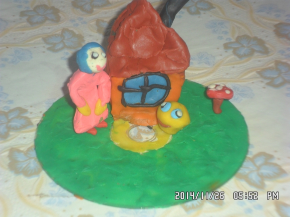 "Колобок" Русская народная сказка. Ноябрь 2014. Поделки и рисунки. Дошкольники "Колобок"