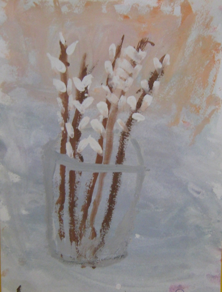 Рисование веточка вербы. Ветка вербы поэтапное рисование. Рисование ветка вербы старшая группа. Веточка вербы. Рисование вербы.