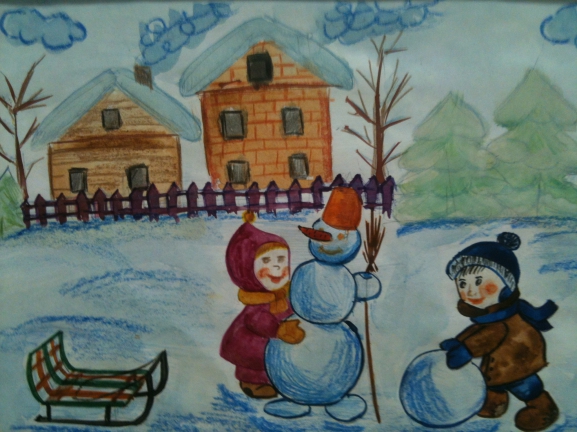 Раскраска Зимняя прогулка в лесу | Раскраски для детей печать онлайн