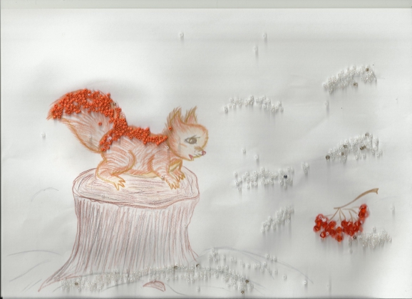 "Белочка" Любимая сказка. Февраль 2015. Поделки и рисунки. Дошкольники "Белочка"