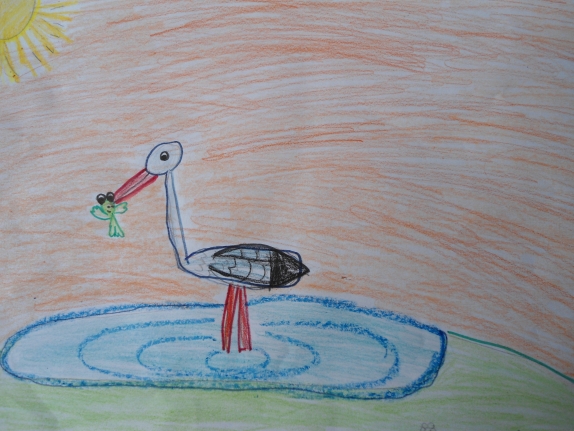 "Аистенок". Ангелина Албарова, 6,11 лет. Конкурс детского рисунка. Апрель 2013. "Аистенок". Ангелина Албарова, 6,11 лет.