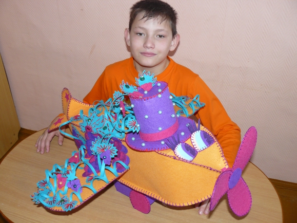 Самолёт Конкурс детских поделок. Февраль 2015. Школьники Самолёт