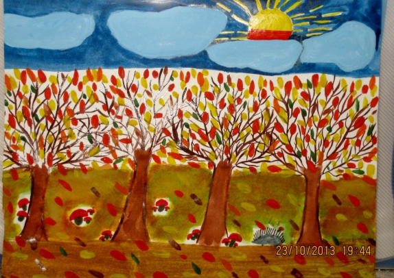 "Осенняя пора" Конкурс детского рисунка. Октябрь 2013 "Осенняя пора"