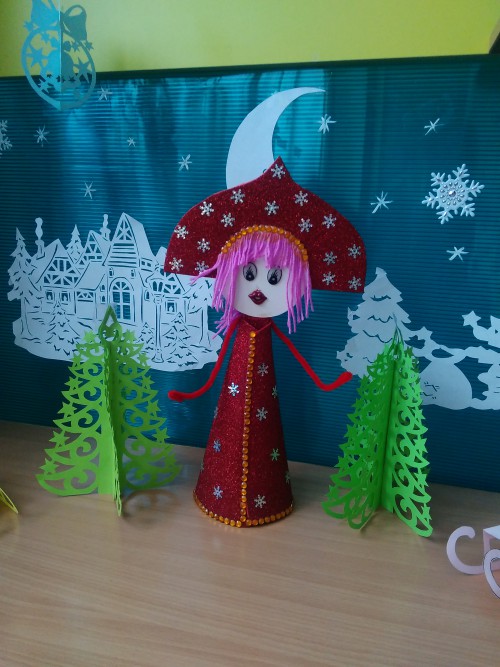 Снегурочка Конкурс Новогодних поделок. Январь 2016. Дошкольники Снегурочка