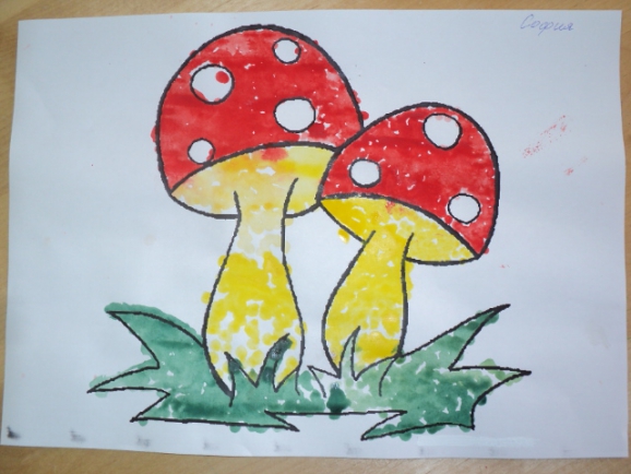 "Мухоморы". Конкурс детского рисунка. Ноябрь 2014. Дошкольники "Мухоморы".