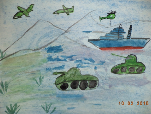 Военная техника Конкурс детского рисунка. Февраль 2015. Дошкольники Военная техника