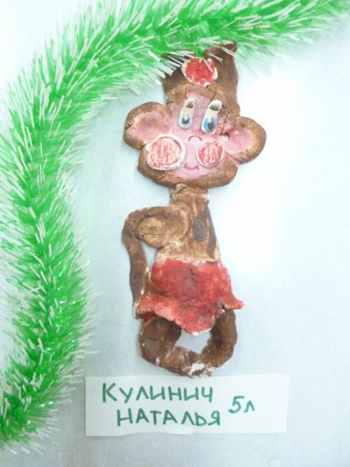 обезьянка Конкурс детских поделок. Январь 2016. Дошкольники обезьянка