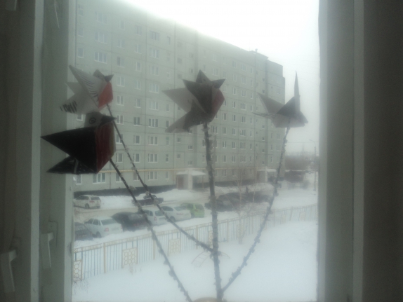 "Снегири" Конкурс детских поделок. Февраль 2014. Дошкольники "Снегири"