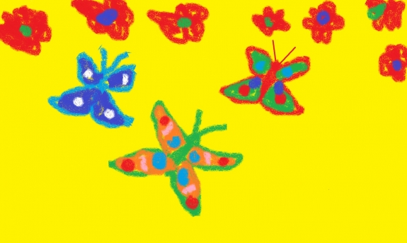 бабочки.jpg Конкурс детского рисунка. Апрель 2013. бабочки.jpg