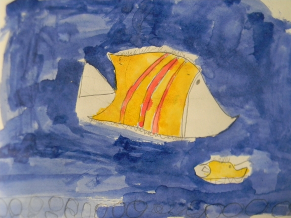 "В море океане". Выполнил Соколик Максим. Конкурс детского рисунка. Май 2013. "В море океане". Выполнил Соколик Максим.