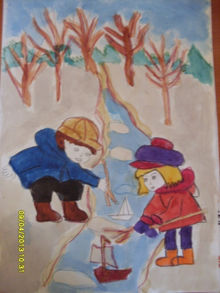 Весна пришла Конкурс детского рисунка. Апрель 2013. Весна пришла