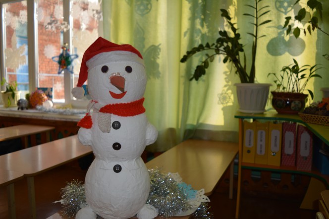 Озорной Снеговик!!! Конкурс Новогодних поделок. Январь 2016. Дошкольники Озорной Снеговик!!!