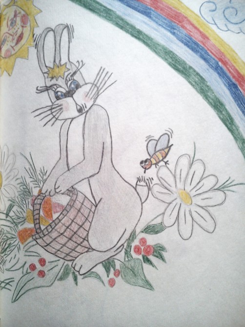 Рисунок заяц и пчела. Пчела клипарт. Пчёлка из каламбура ручная работа. Сказка про зайчика. Пчела заяц.