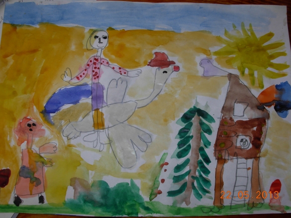 "Гуси - лебеди" Русская народная сказка. Май 2013. "Гуси - лебеди"