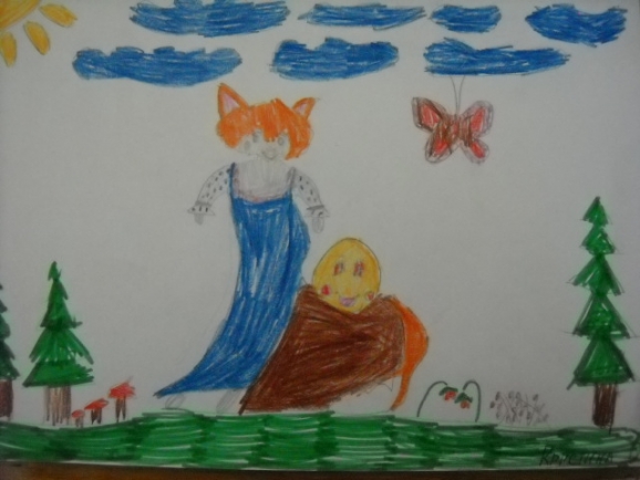 "Колобок", Иванова Кристина, 6 лет, МДОУ Красногорский детский сад "Сказка", руководитель воспитатель Затеева Г.Ф. Русская народная сказка. Апрель 2013. "Колобок", Иванова Кристина, 6 лет, МДОУ Красногорский детский сад "Сказка", руководитель воспитатель Затеева Г.Ф.