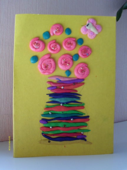 "Букет для мамы", Никита Колесников, 5 лет. Конкурс детских поделок. Май 2013 "Букет для мамы", Никита Колесников, 5 лет.
