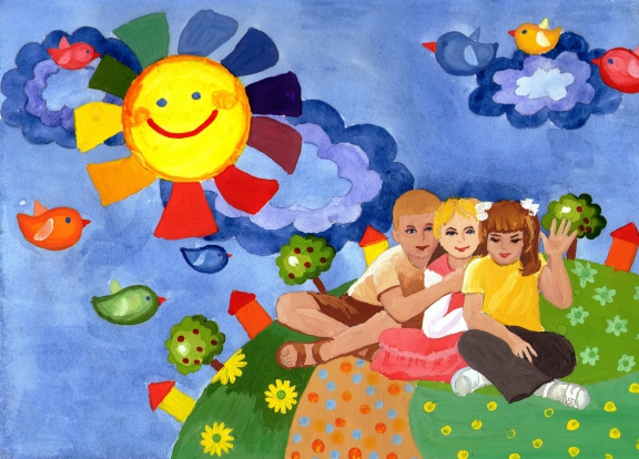 "Хотим под мирным небом жить" Конкурс «Мы за мир». Июнь 2014. Поделки, рисунки. Дошкольники "Хотим под мирным небом жить"