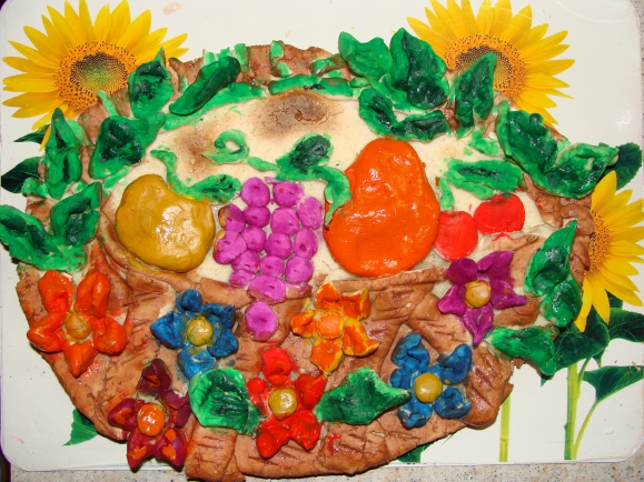 Корзинка с дарами природы. Конкурс детских поделок. Июнь 2014. Школьники Корзинка с дарами природы.