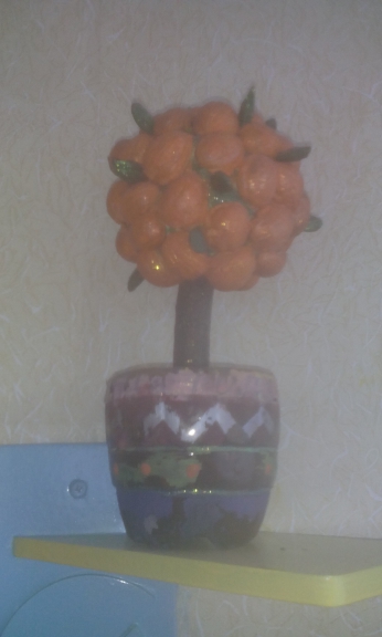 апельсиновое дерево Конкурс детских поделок. Октябрь 2014. Дошкольники апельсиновое дерево
