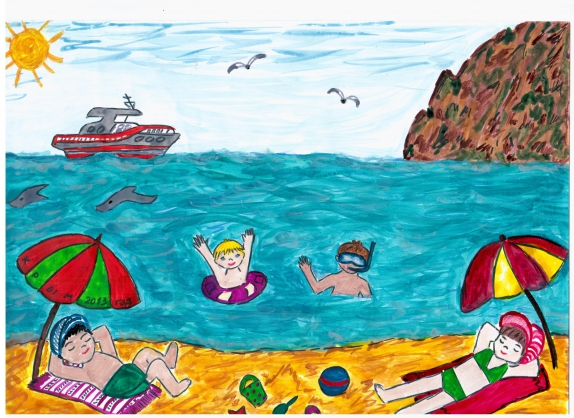 Рисунок отдых на море 3 класс