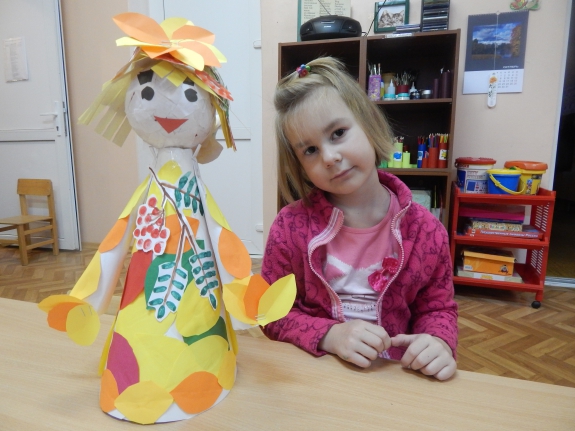 Осенняя кукла Конкурс детских поделок. Ноябрь 2014. Дошкольники Осенняя кукла