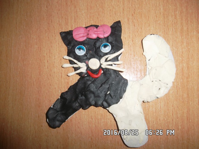 Пестрый котик Конкурс детских поделок Пестрый котик