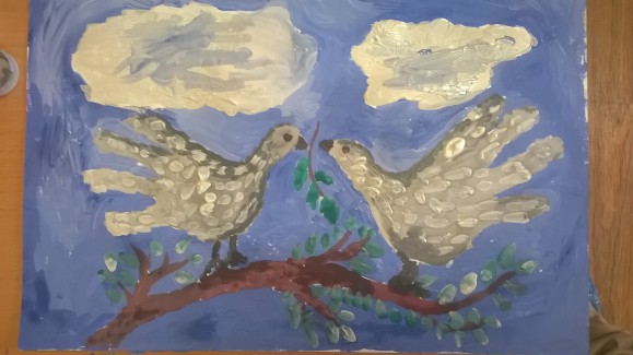 Голуби мира. Конкурс «Мы за мир». Июнь 2015. Поделки, рисунки. Дошкольники Голуби мира.