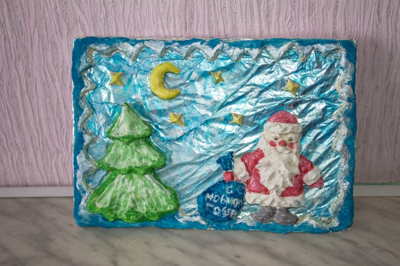 Новогодняя открытка. Конкурс Новогодних поделок. Декабрь 2013. Дошкольники Новогодняя открытка.