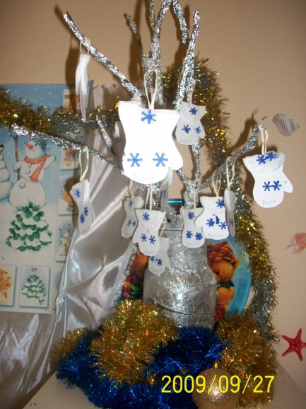 варежки Конкурс Новогодних поделок. Декабрь 2013. Дошкольники варежки
