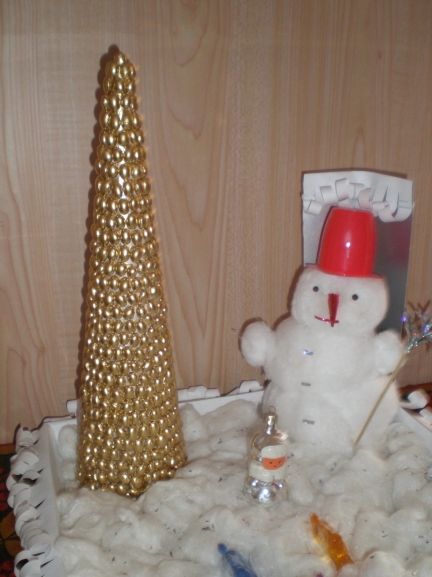 Золотая ёлочка и снеговик