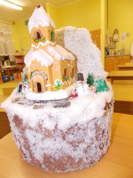 Домик в горах Конкурс детских поделок. Январь 2014. Дошкольники Домик в горах