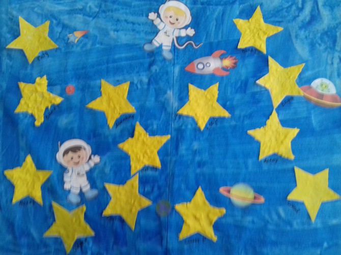 Поделка звездное небо. Звездное небо поделка для детей. Детская поделка звездное небо. Поделка звезда на выпускной в детском.