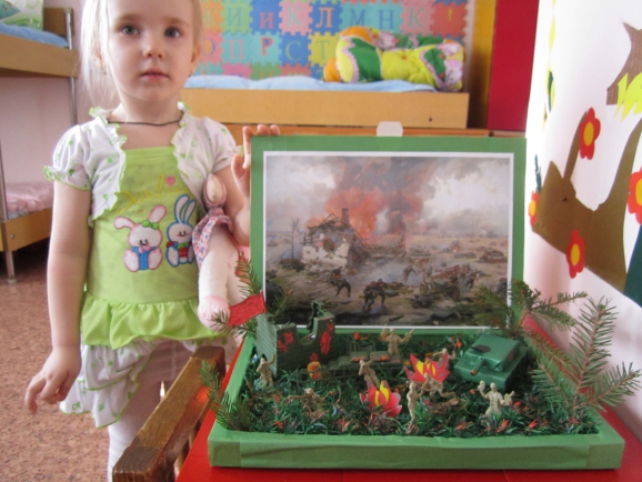Макет сражения под Курском. Конкурс детских поделок. Май 2015. Дошкольники Макет сражения под Курском.