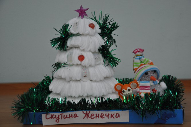 Новогодняя композиция Конкурс Новогодних поделок. Январь 2016. Дошкольники Новогодняя композиция