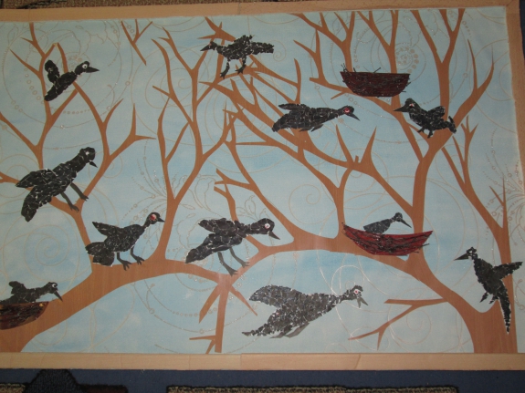 Аппликация тема перелетные птицы средняя группа. Коллективное панно для детей. Рисование в средней группе птицы прилетели. Рисование перелетные птицы старшая группа.