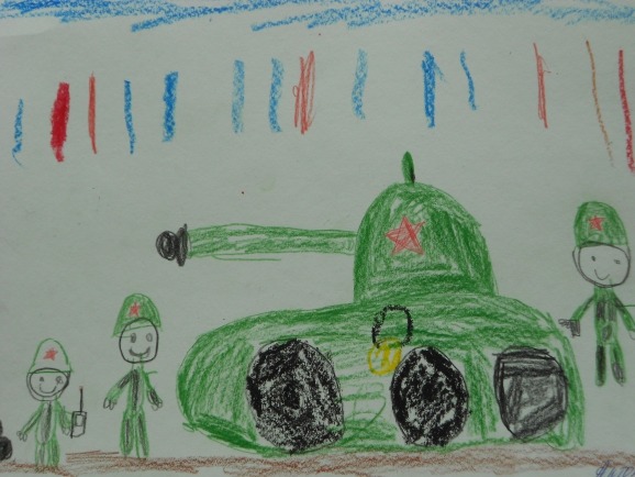 Рисунок три танкиста 2 класс
