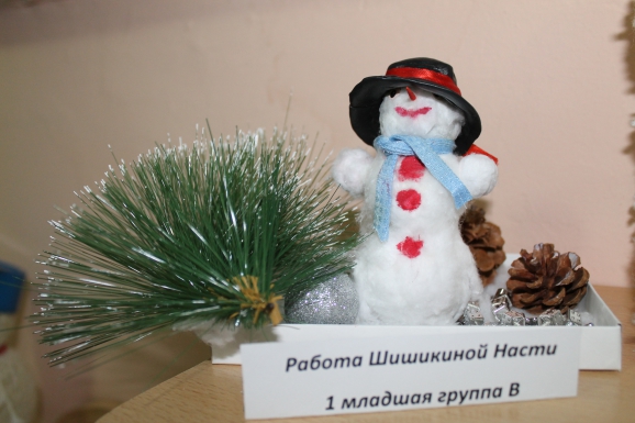 Я еловый Снеговик Конкурс Новогодних поделок. Январь 2014. Дошкольники Я еловый Снеговик