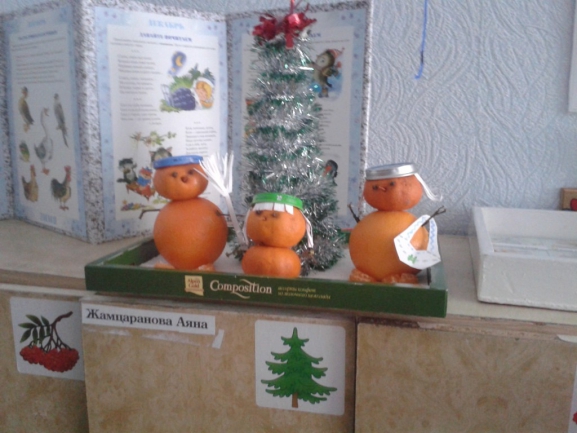 Апельсиновые снеговики