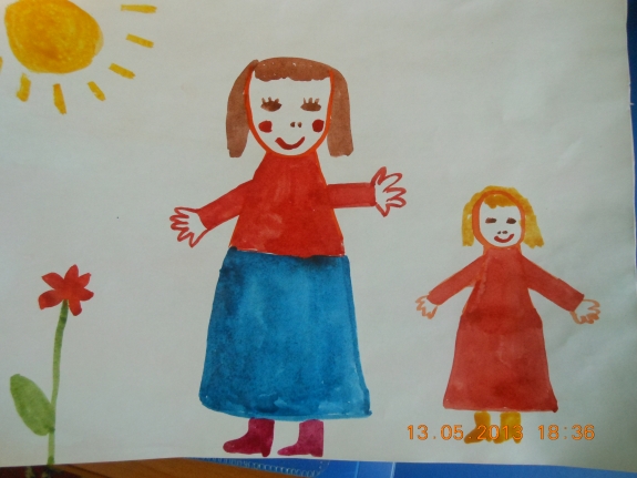 На прогулке с мамой. Конкурс детского рисунка. Май 2013. На прогулке с мамой.