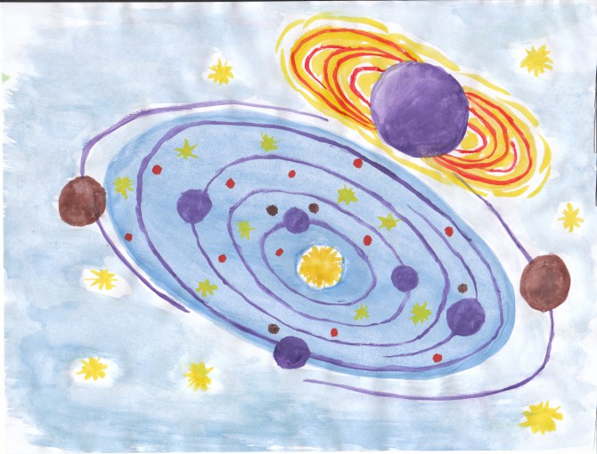 Солнечная система нарисовать ребенку. Рисование на тему Солнечная система. Солнечная система рисунок. Рисунок на тему Солнечная система. Рисование Солнечная система старшая группа.