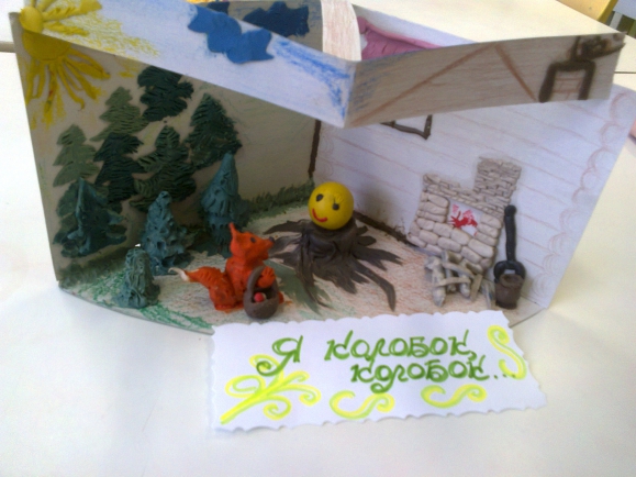 "Колобок" Русская народная сказка. Июнь 2014. Поделки и рисунки. Дошкольники "Колобок"