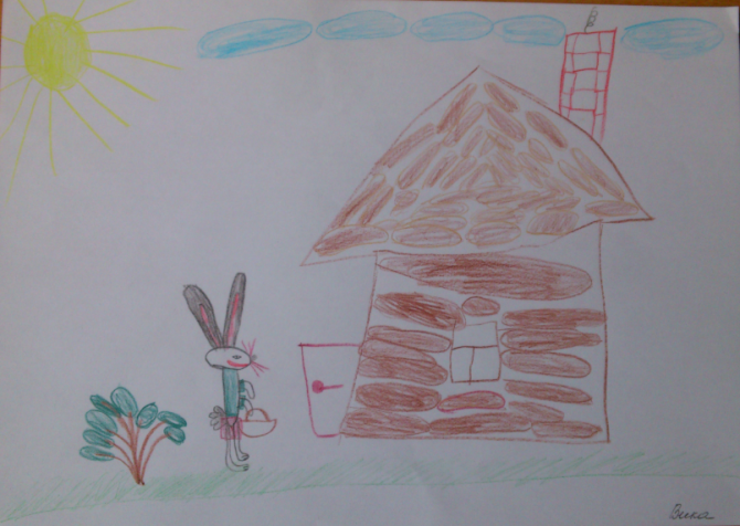 сказка избушка лубяная а у лисы ледяная. рисование лубяная избушка старшая группа. рисование была у зайчика избушка. рисование была у зайчика избушка. рисование зайчика избушка лубяная у лисы ледяная.