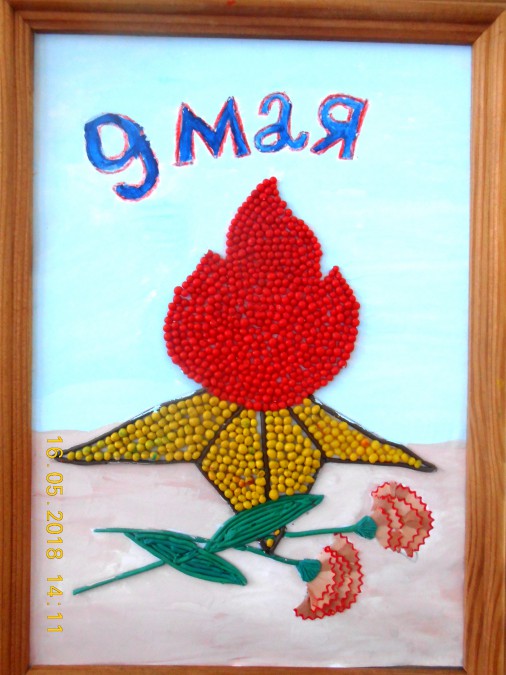Рисунок пластилином к 9 мая