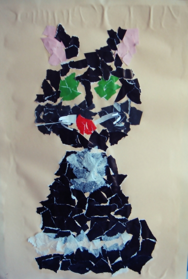 Чёрный кот. Конкурс детских поделок. Апрель 2013 Чёрный кот.