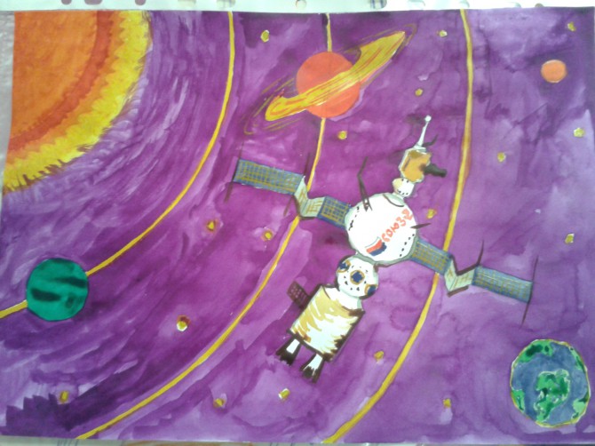 Полет человека в космос рисунок. Детские рисунки про космос. Космос рисунок для детей. Детские рисунки про космос красками. Рисование полет в космос.