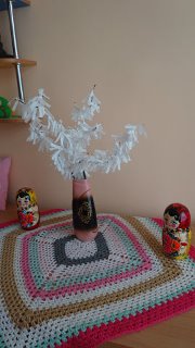 Ёлочка из салфеток Конкурс «Маленькой ёлочке холодно зимой». Декабрь 2013. Поделки и рисунки. Дошкольники Ёлочка из салфеток
