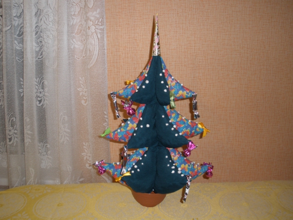 Новогодняя ёлочка Конкурс «Маленькой ёлочке холодно зимой». Декабрь 2013. Поделки и рисунки.Школьники Новогодняя ёлочка